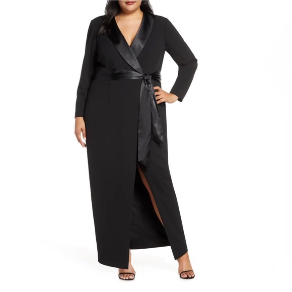 Dresses | Nwt Eliza J Tuxedo Faux Wrap 